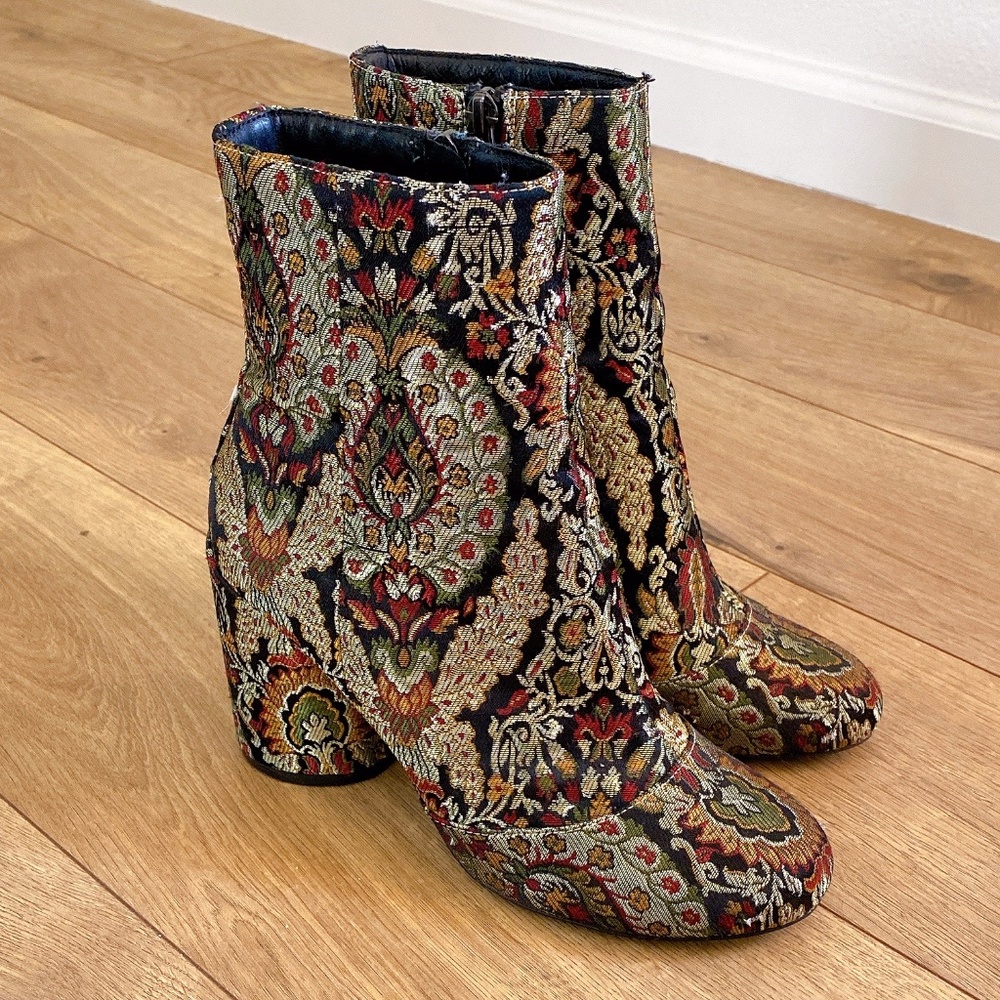 Topshop metallic boots